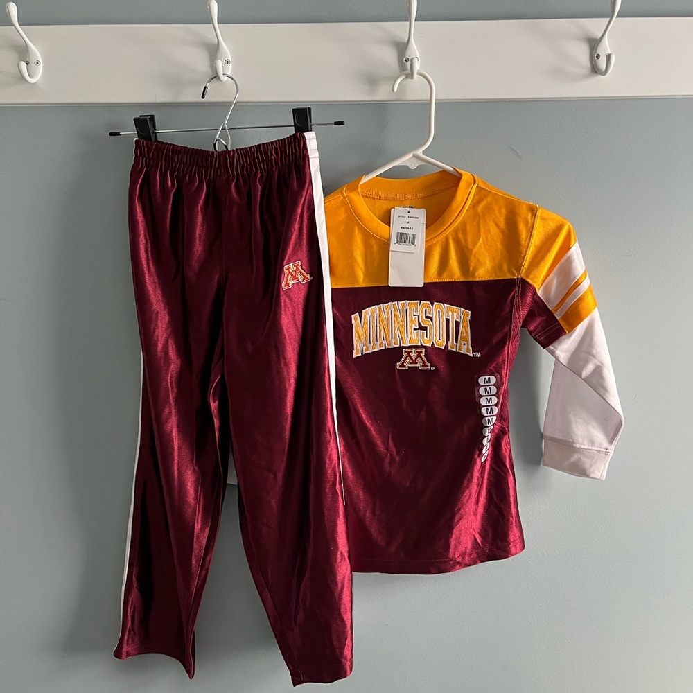 NWT University of Minnesota GOPHERS Kids' Track Suit